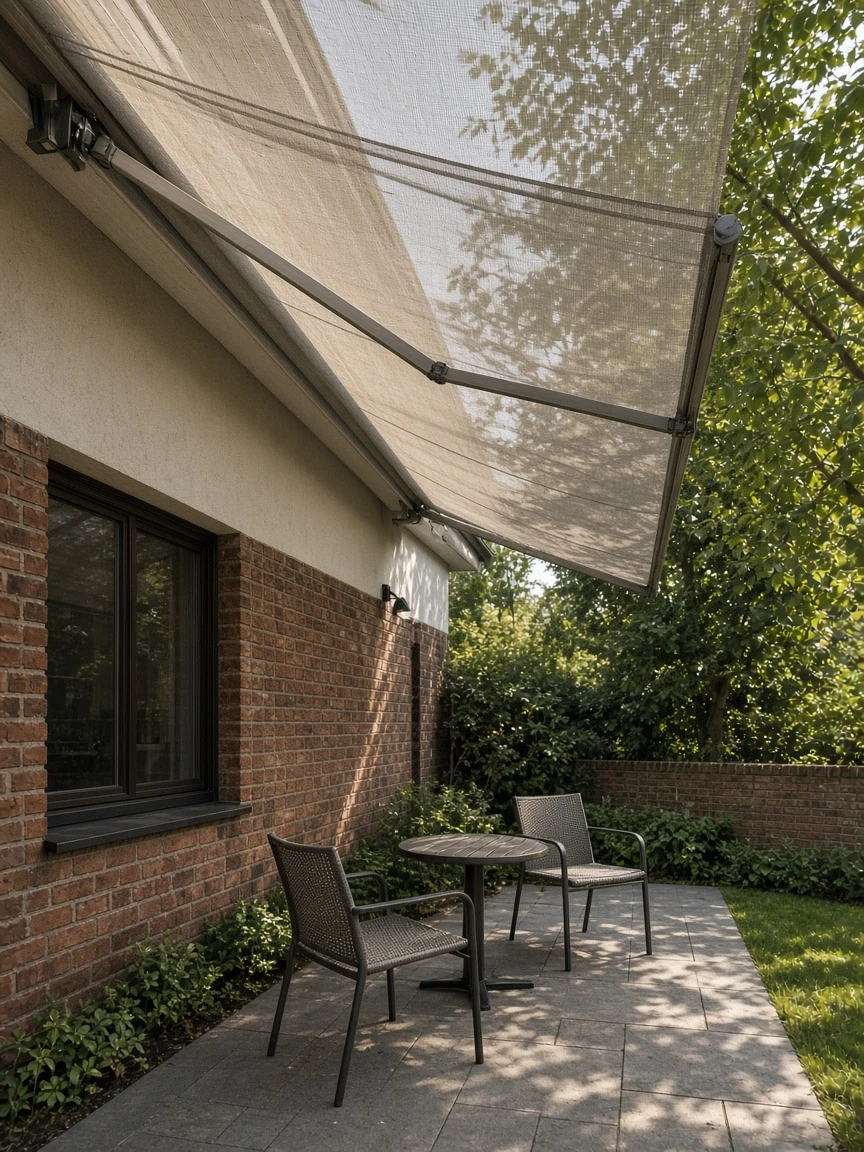 Tenda CAPRI sa Screen platnom – realna montaža Screen platna